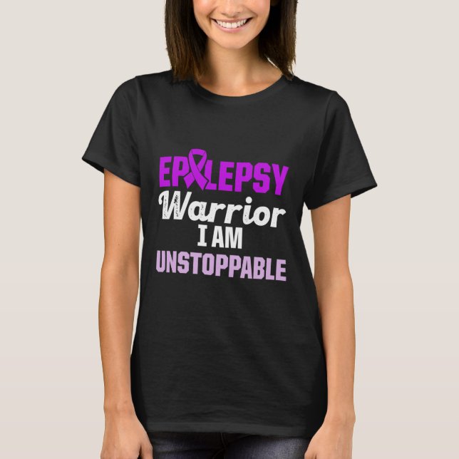 Epilepsy Awareness Epileptic Warrior Survivor 15  T-Shirt (Vorderseite)