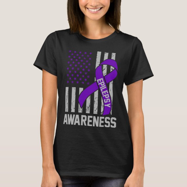 Epilepsy Awareness Epileptic Warrior Survivor 19  T-Shirt (Vorderseite)