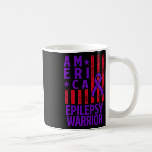 Epilepsy Awareness Epileptic Warrior Survivor 28  Kaffeetasse (Rechts)