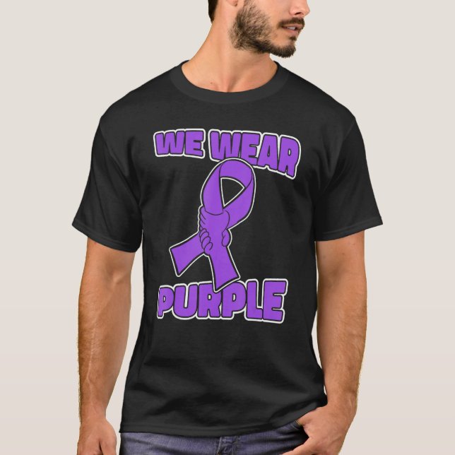 Epilepsy Awareness Great Purple Ribbon  Epilepsy A T-Shirt (Vorderseite)