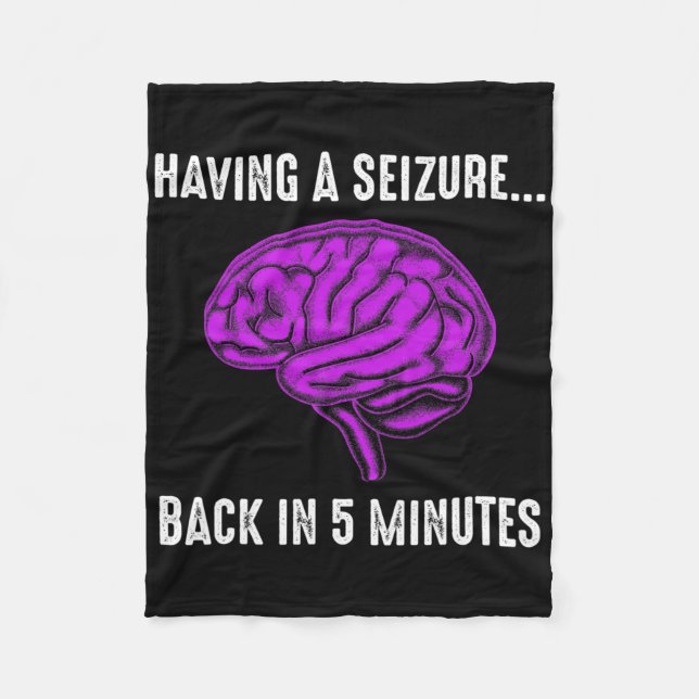 Epilepsy Awareness Having Seizure Epileptic Warrio Fleecedecke (Vorderseite)