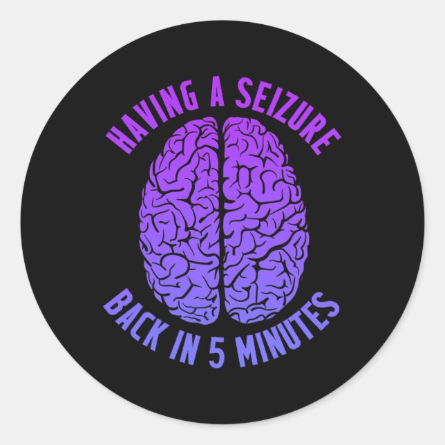 Epilepsy Awareness Having Seizure Epileptic Warrio Runder Aufkleber (Vorderseite)
