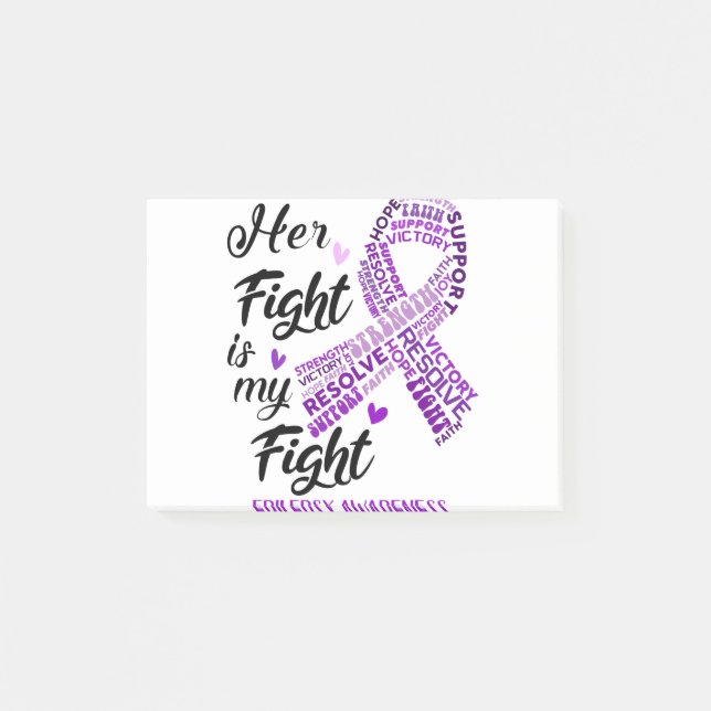 Epilepsy Awareness Her Fight is my Fight Post-it Klebezettel (Vorderseite)