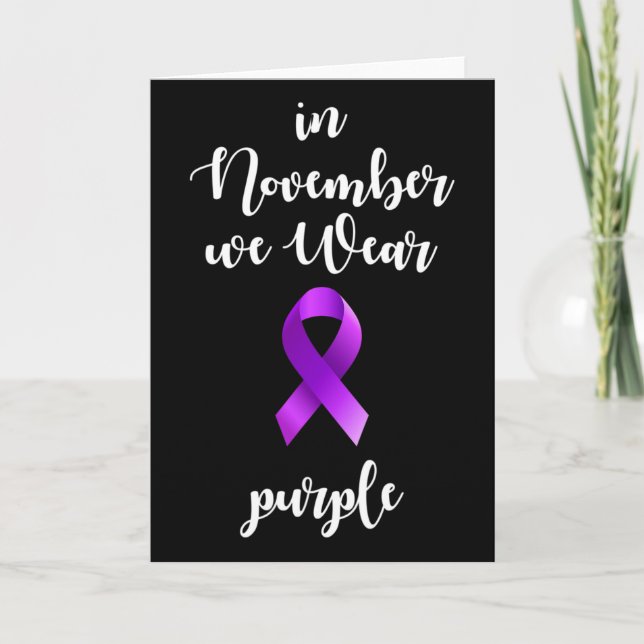 Epilepsy Awareness Month In November We Wear Purpl Karte (Vorderseite)
