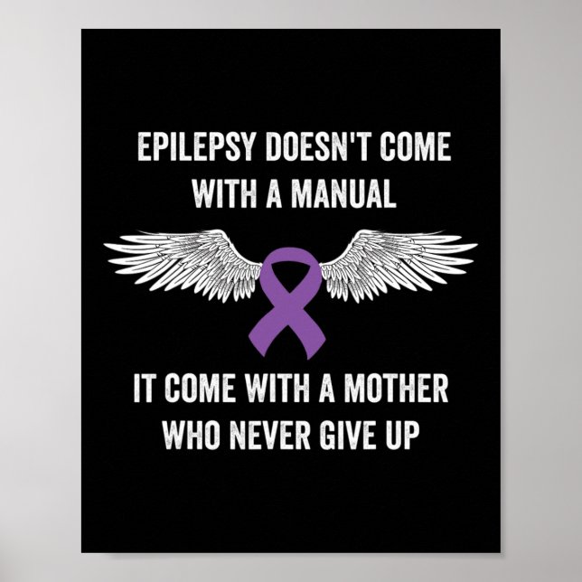 Epilepsy Awareness Purple Ribbon - Epilepsy Awaren Poster (Vorne)