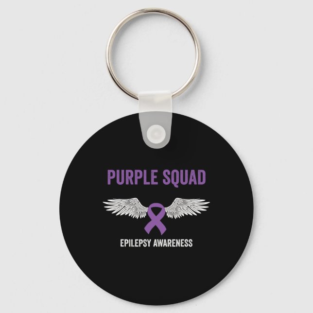 Epilepsy Awareness Purple Ribbon - Epilepsy Awaren Schlüsselanhänger (Vorderseite)