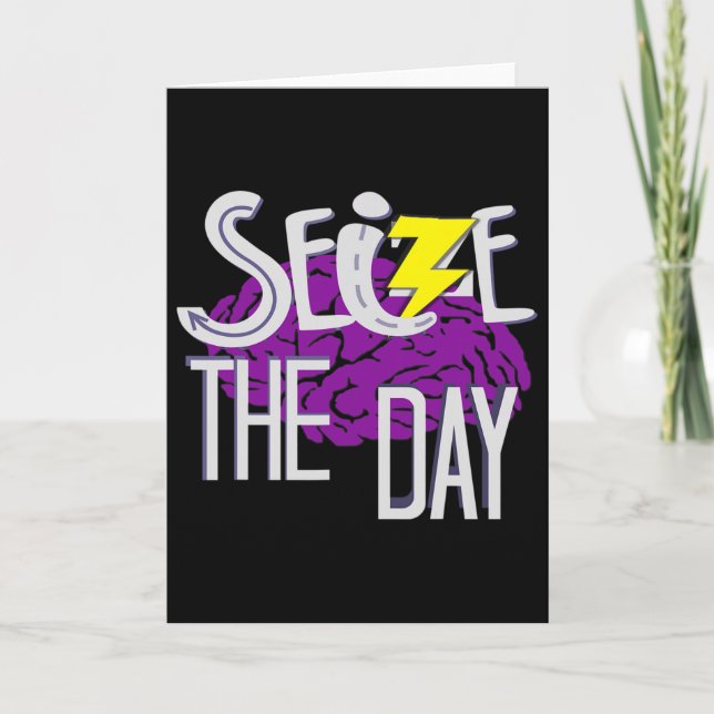 Epilepsy Awareness Purple Ribbon Epilepsy Support  Karte (Vorderseite)