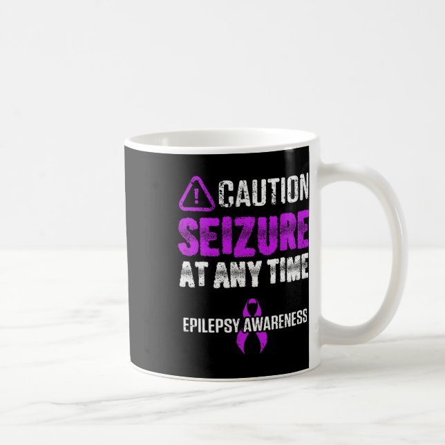 Epilepsy Awareness Seizure Epileptic Warrior Survi Kaffeetasse (Rechts)