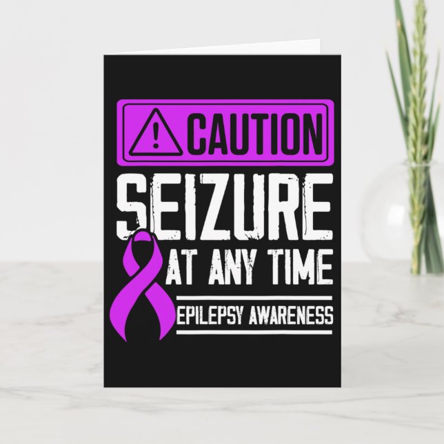 Epilepsy Awareness Seizure Epileptic Warrior Survi Karte (Vorderseite)