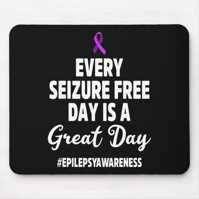 Epilepsy Awareness Seizure Free Epileptic Warrior  Mousepad (Vorne)