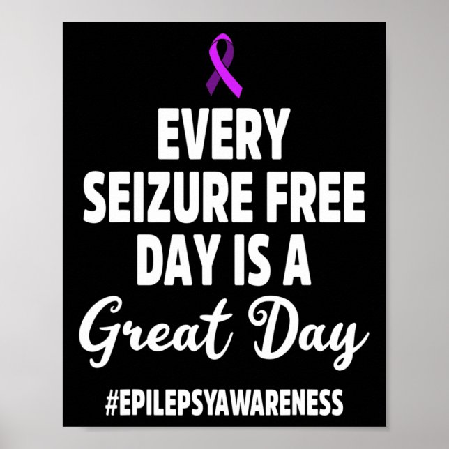 Epilepsy Awareness Seizure Free Epileptic Warrior  Poster (Vorne)