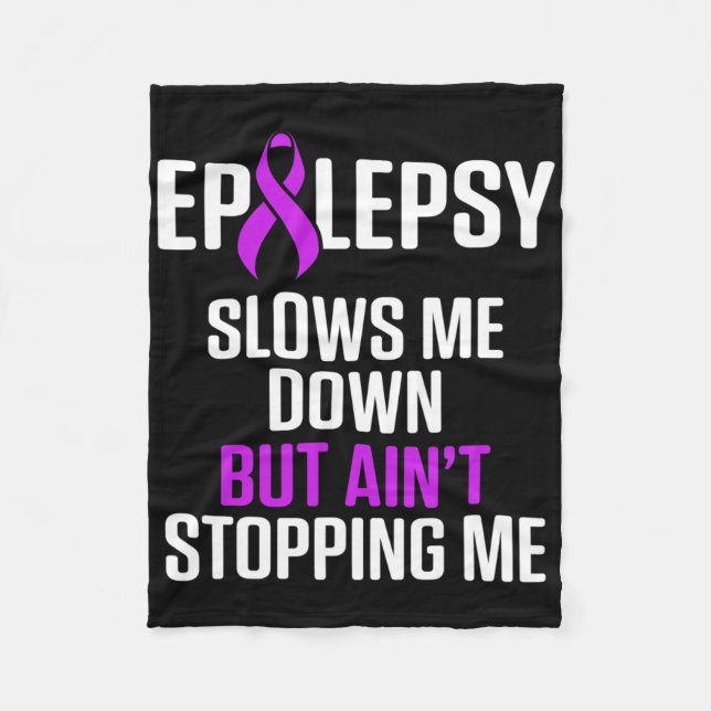 Epilepsy Awareness Slows Me Epileptic Warrior Surv Fleecedecke (Vorderseite)