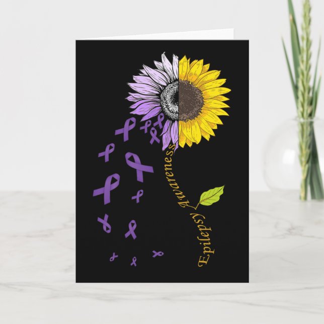 Epilepsy Awareness Sunflower  Karte (Vorderseite)