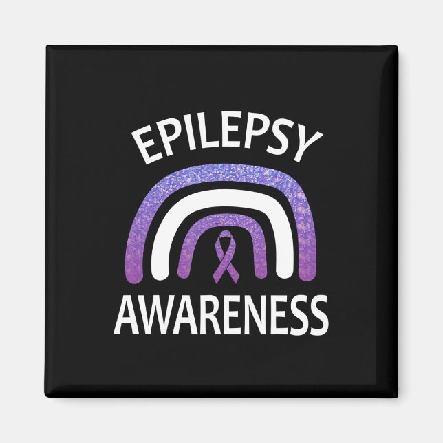 Epilepsy Awareness Survivor And Warrior Support  Magnet (Vorne)