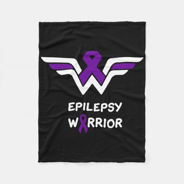 Epilepsy Awareness Warrior Support Survivor Purple Fleecedecke (Vorderseite)