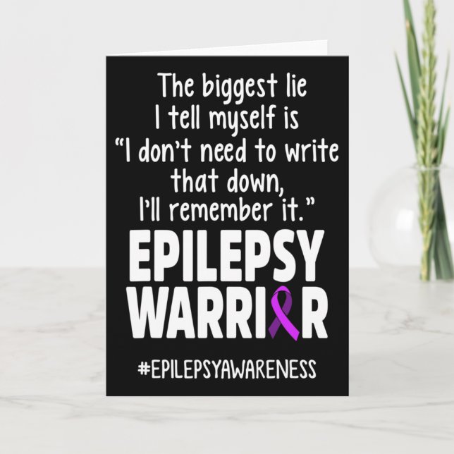 Epilepsy Awareness Write It Epileptic Warrior Surv Karte (Vorderseite)