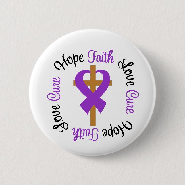 Epilepsy Faith Hope Liebe Cross Button (Vorderseite)