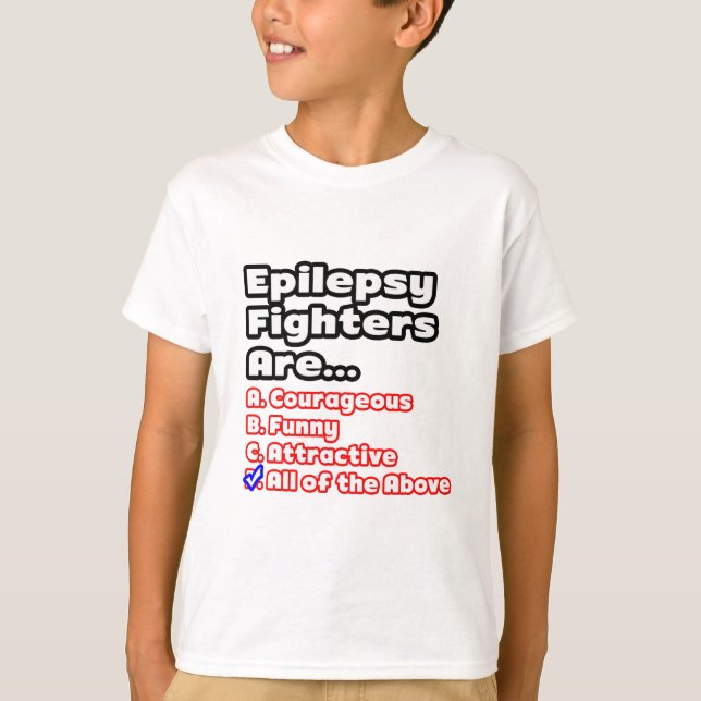 Epilepsy Fighter Quiz T-Shirt (Vorderseite)