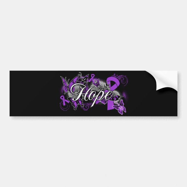 Epilepsy Hope Garden Ribbon Autoaufkleber (Vorne)
