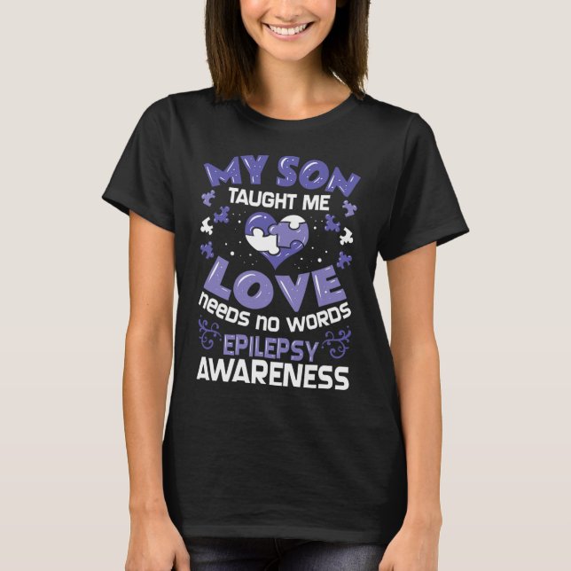 Epilepsy Support - Epileptic Awareness Son  T-Shirt (Vorderseite)