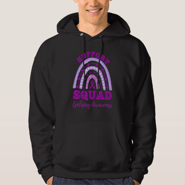 Epilepsy Support Squad Epilepsy Awareness Rainbow  Hoodie (Vorderseite)