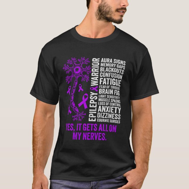 Epilepsy Warrior Epilepsy Awareness It Gets All on T-Shirt (Vorderseite)