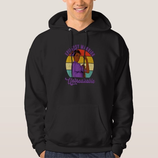 Epilepsy Warrior Unbreakable Melanin Women Girls S Hoodie (Vorderseite)