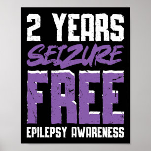 Epileptischer Krieger und Lila Ribbon-Epilepsie Aw Poster
