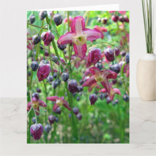 Epimedium Blume Big Birthday Card Karte