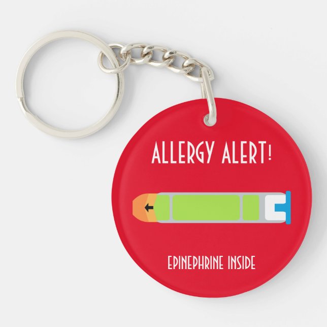 Epinephrin Inside Allergie Alert Kids Personalisie Schlüsselanhänger (Vorderseite)