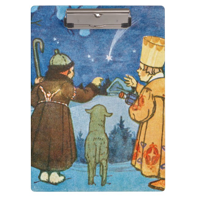 Epiphany Three Kings from the East by Zdenek Guth Klemmbrett (Vorderseite)