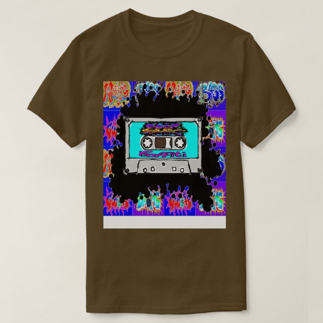 episch blaue Kassettengraffiti T-Shirt (Design vorne)
