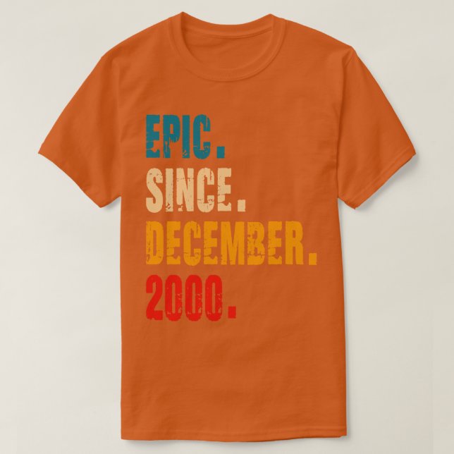 episch seit Dezember 2000 T-Shirt (Design vorne)