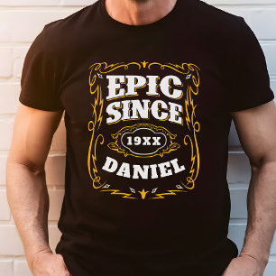 Episch seit Geburtstags-Personalisiertes Jahr und  Tri-Blend Shirt
