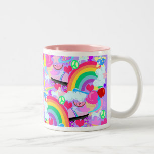 Epische Achtziger Explosion Zweifarbige Tasse