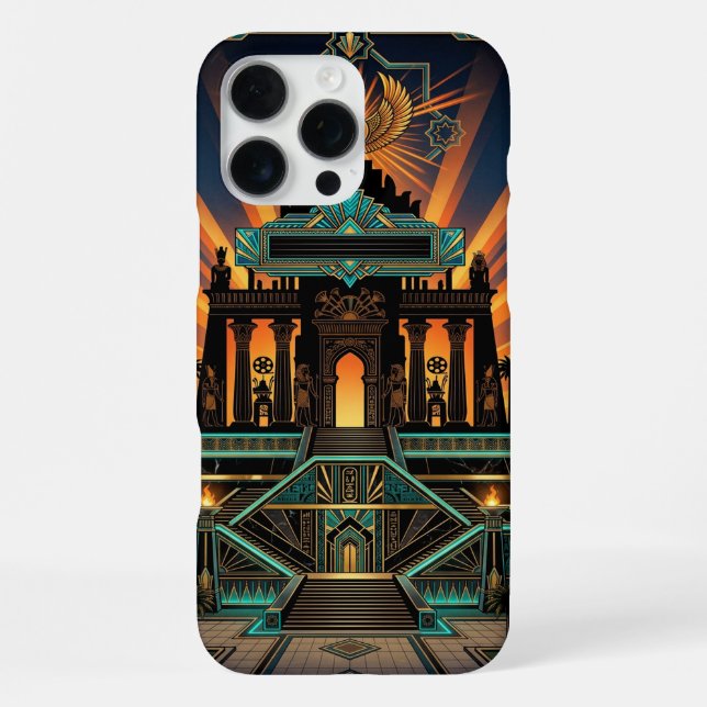 Epische Art Deco iPhone 16 Pro Max Hülle (Rückseite)