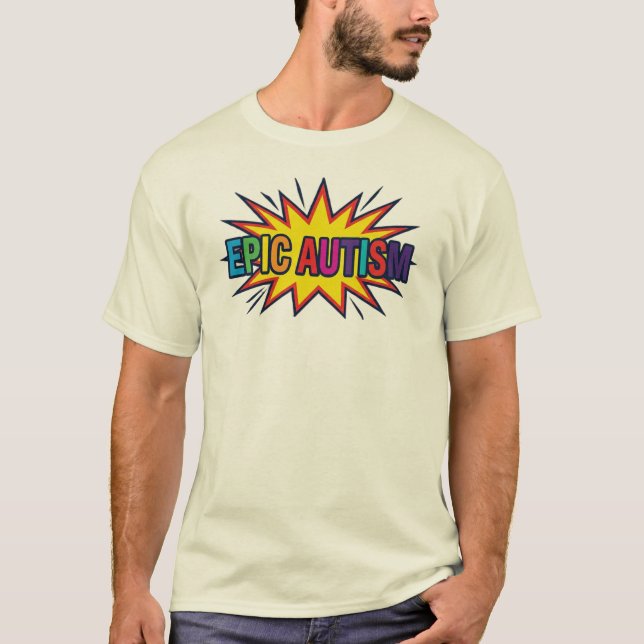 Epische Autismus-Sternenexplosion Farbige T-Shirt (Vorderseite)