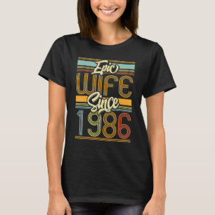 Epische Ehefrau seit 1986 37 Jahr 37. Hochzeit T-Shirt