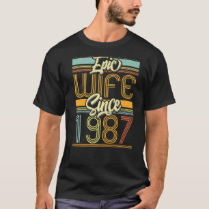 Epische Ehefrau seit 1987 36 Jahr 36. Hochzeitssän T-Shirt