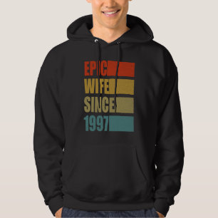 Epische Ehefrau seit 1997 Vintage 24. Hochzeitstag Hoodie