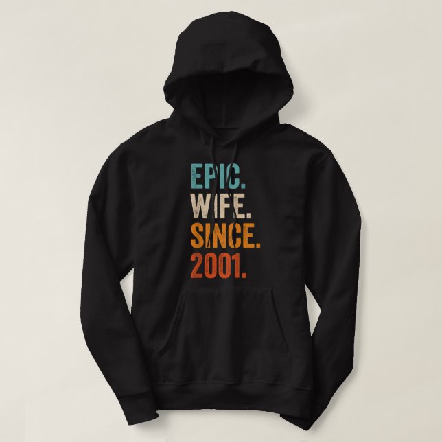 Epische Ehefrau Seit 2001 21. Hoodie (Design vorne)