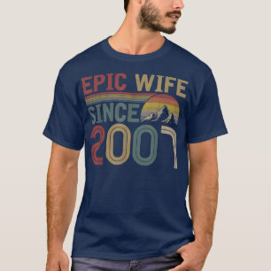 Epische Ehefrau Seit 2007 Niedlich 15. Hochzeitsta T-Shirt