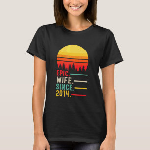 Epische Ehefrau seit 2014 glücklicher Jahrestag T-Shirt