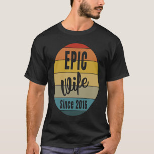 Epische Ehefrau seit 2016 Bester 4. Hochzeitstag T-Shirt