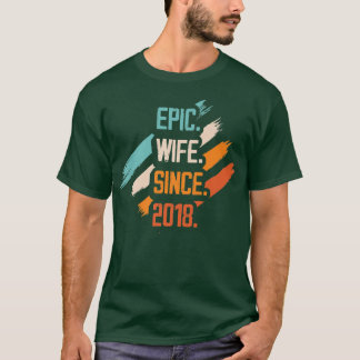 Epische Ehefrau seit 2018 Ehepaar Relati T-Shirt