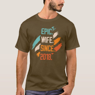 Epische Ehefrau seit 2018 Ehepaar Relati T-Shirt