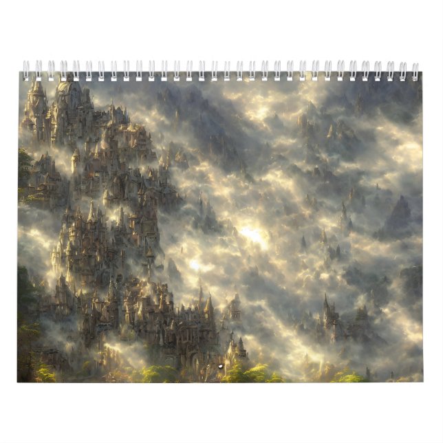 Epische Eldin-Ringlandschaft Cyberpunk Kalender (Titelbild)