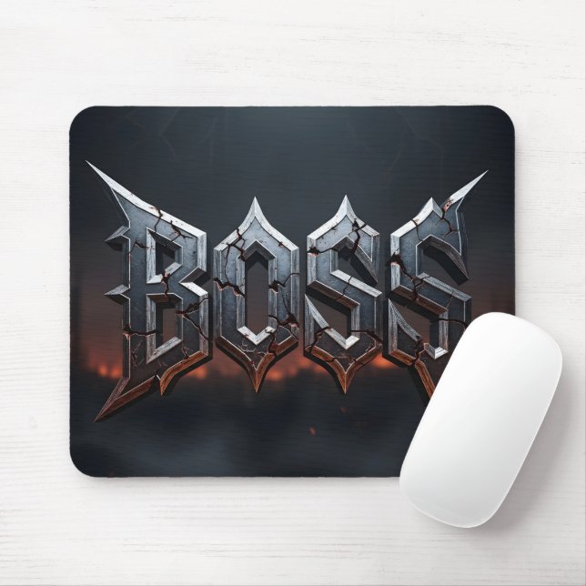 Epische Fantasy BOSS bedrängtes Eisen Metall Mousepad (Mit Mouse)