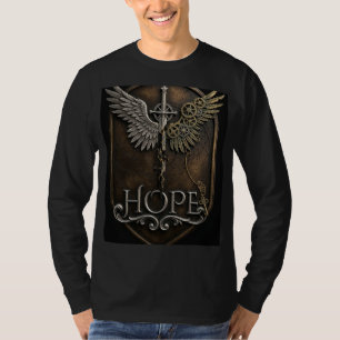 Epische Fantasy-Hoffnungswappen Vintage-Steampunk T-Shirt