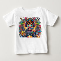 Epische Gamer-Jungen-Cartoon-Illustration – Buntes